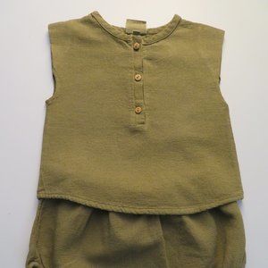 Khaki green bloomer set
